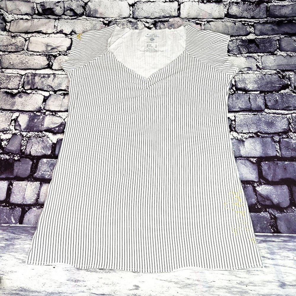 Oakley gold embroidered lion white stripes swimsuit beach pool coverup